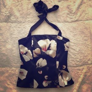 White House Black Market Halter Corset Bustier Top
